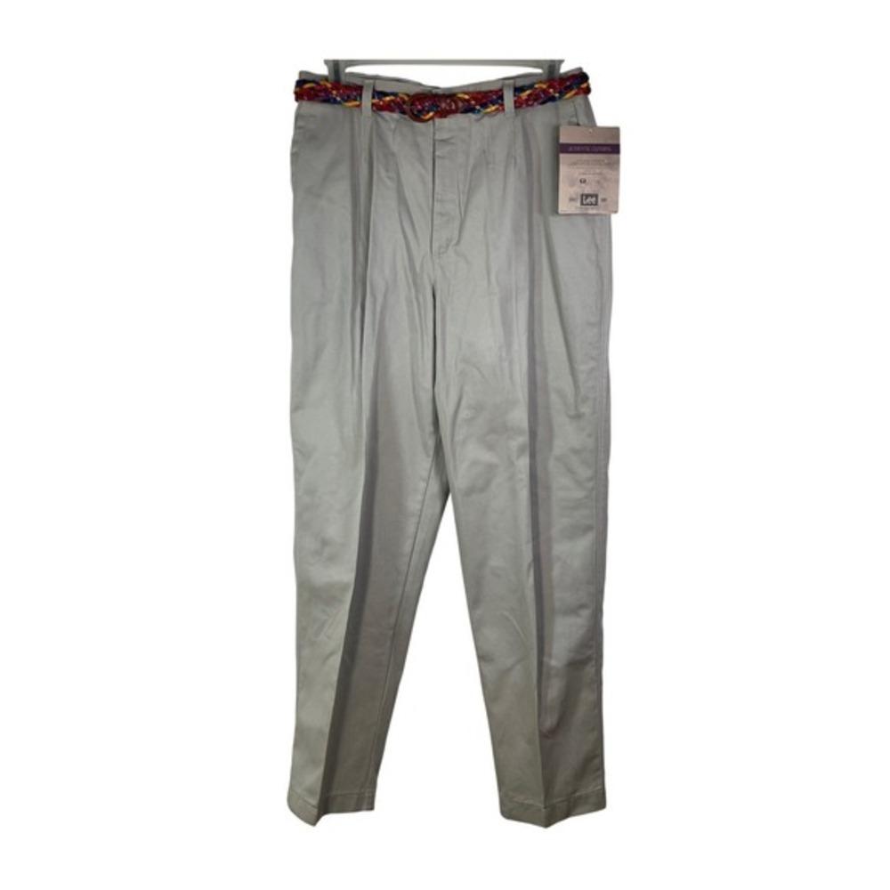 Vintage Lee Khaki Pants Womens 18 Med Made in USA‎ chino high waist 90s mom